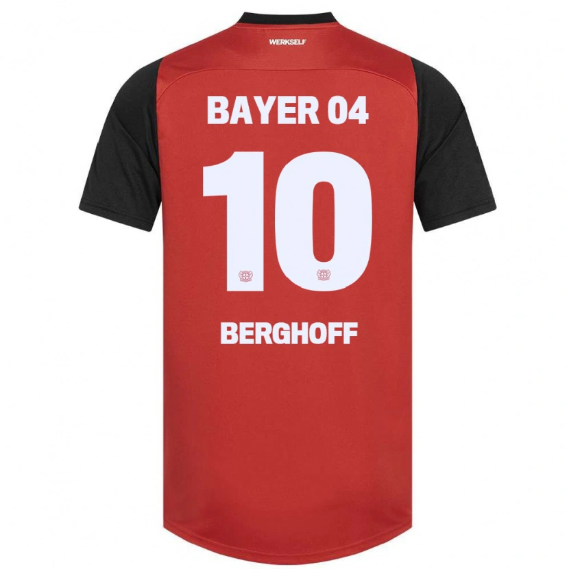Danxen Herren Jonah Berghoff #10 Rot Schwarz Heimtrikot Trikot 2024/25 T-Shirt Schweiz