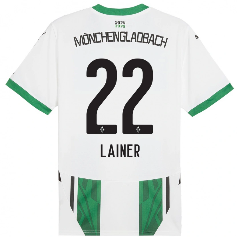 Danxen Herren Stefan Lainer #22 Weiß Grün Heimtrikot Trikot 2024/25 T-Shirt Schweiz