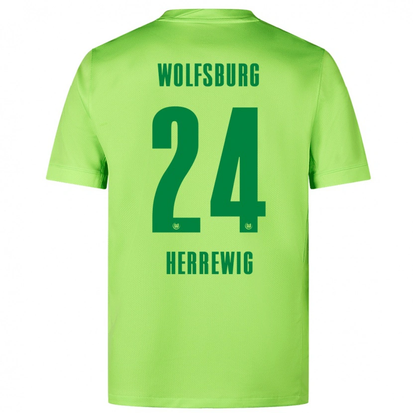 Danxen Herren Max Herrewig #24 Fluoreszierendes Grün Heimtrikot Trikot 2024/25 T-Shirt Schweiz
