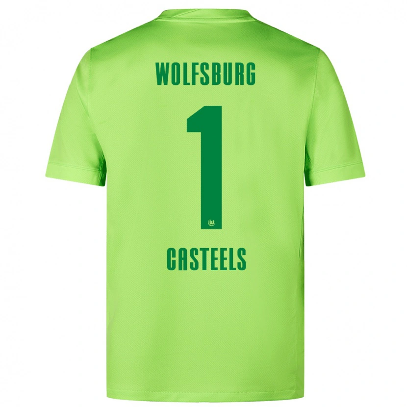 Danxen Herren Koen Casteels #1 Fluoreszierendes Grün Heimtrikot Trikot 2024/25 T-Shirt Schweiz