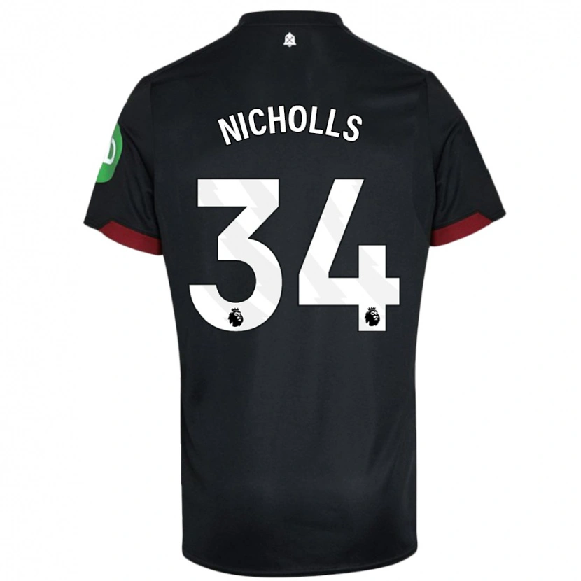 Danxen Herren Macey Nicholls #34 Schwarz Weiß Auswärtstrikot Trikot 2024/25 T-Shirt Schweiz