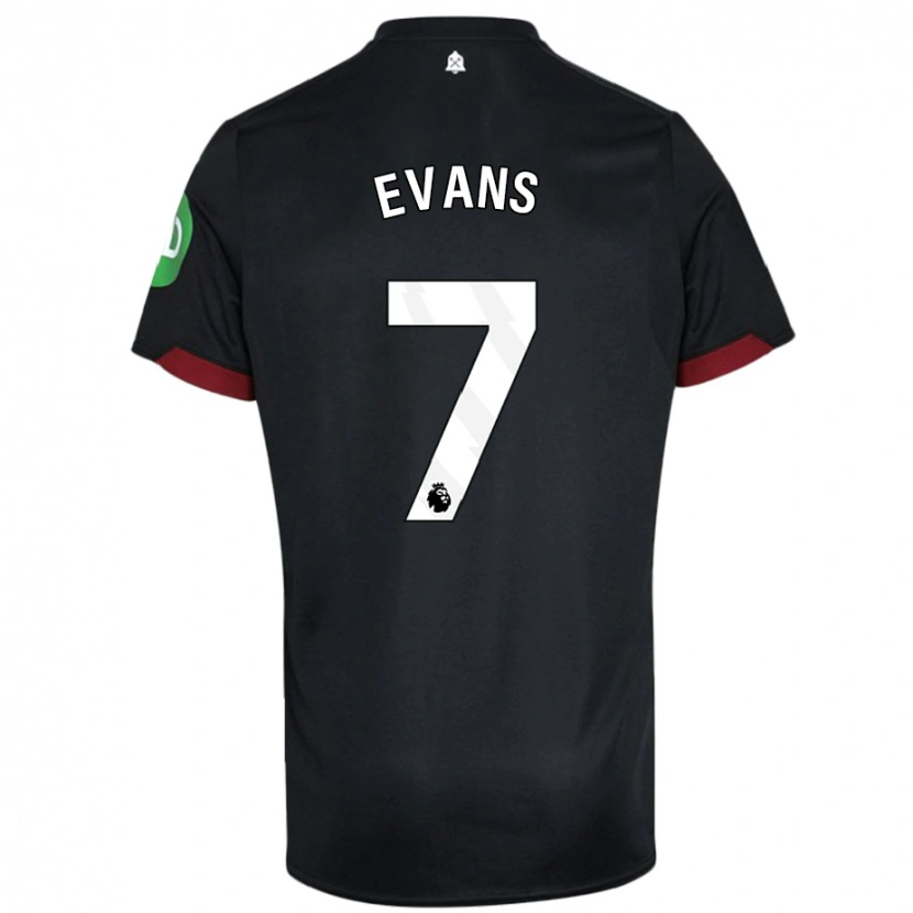 Danxen Herren Lisa Evans #7 Schwarz Weiß Auswärtstrikot Trikot 2024/25 T-Shirt Schweiz