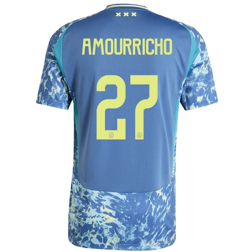 Danxen Herren Amourricho Van Axel-Dongen #27 Grau Blau Gelb Auswärtstrikot Trikot 2024/25 T-Shirt Schweiz