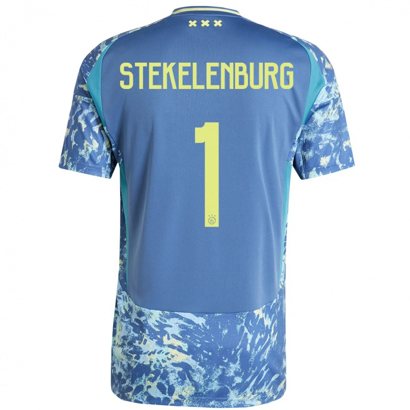 Danxen Herren Maarten Stekelenburg #1 Grau Blau Gelb Auswärtstrikot Trikot 2024/25 T-Shirt Schweiz