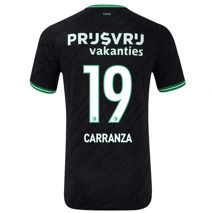 Danxen Herren Julián Carranza #19 Schwarz Grün Auswärtstrikot Trikot 2024/25 T-Shirt Schweiz