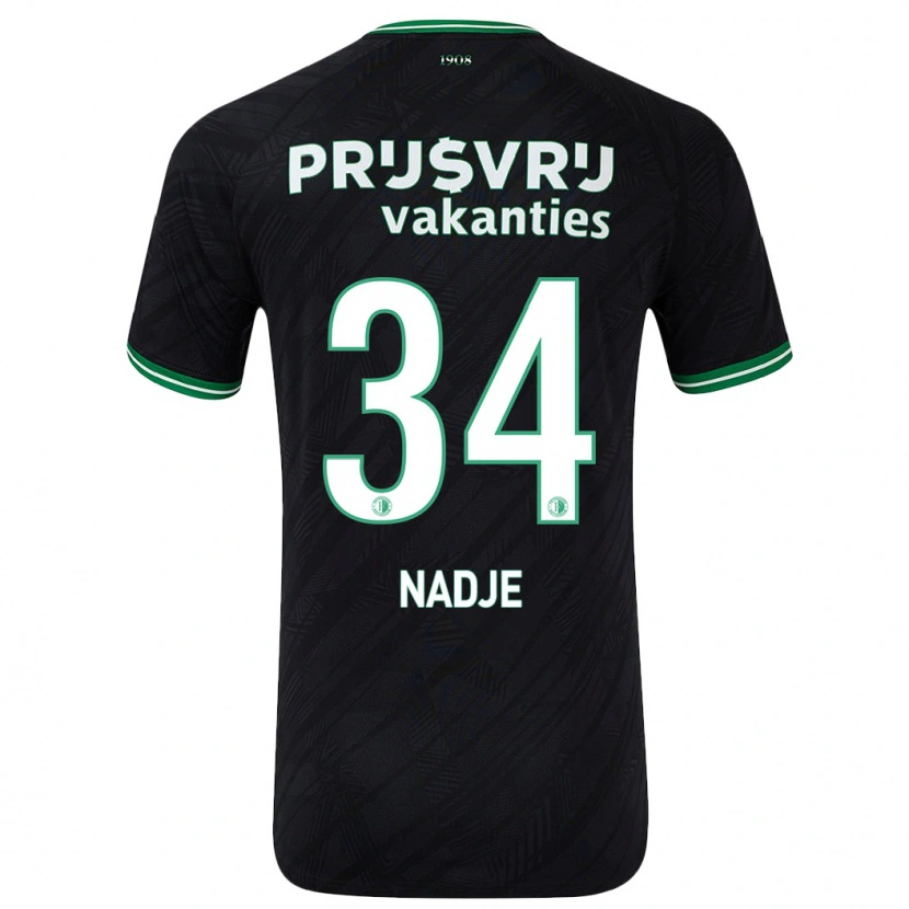 Danxen Herren Chris-Kévin Nadje #34 Schwarz Grün Auswärtstrikot Trikot 2024/25 T-Shirt Schweiz