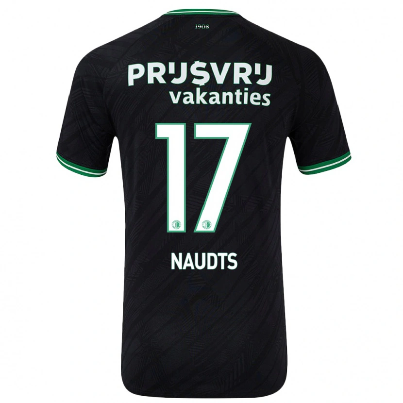 Danxen Herren Jamir Naudts #17 Schwarz Grün Auswärtstrikot Trikot 2024/25 T-Shirt Schweiz