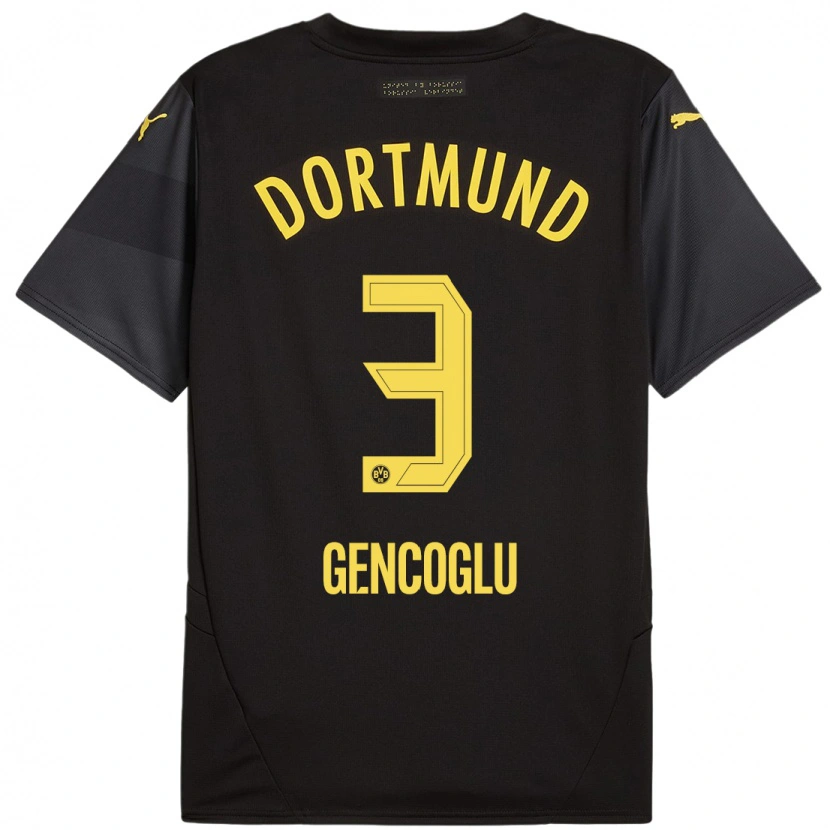Danxen Herren Tekin Gencoglu #3 Schwarz Gelb Auswärtstrikot Trikot 2024/25 T-Shirt Schweiz