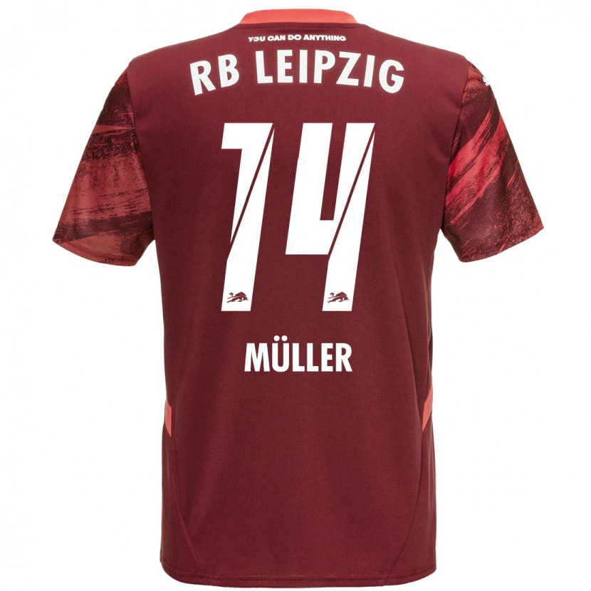 Danxen Herren Hannes Müller #14 Burgunderrot Auswärtstrikot Trikot 2024/25 T-Shirt Schweiz