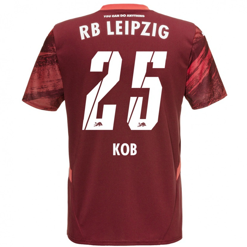 Danxen Herren Leon Koß #25 Burgunderrot Auswärtstrikot Trikot 2024/25 T-Shirt Schweiz