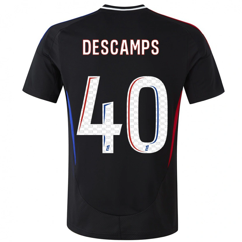 Danxen Herren Rémy Descamps #40 Schwarz Auswärtstrikot Trikot 2024/25 T-Shirt Schweiz
