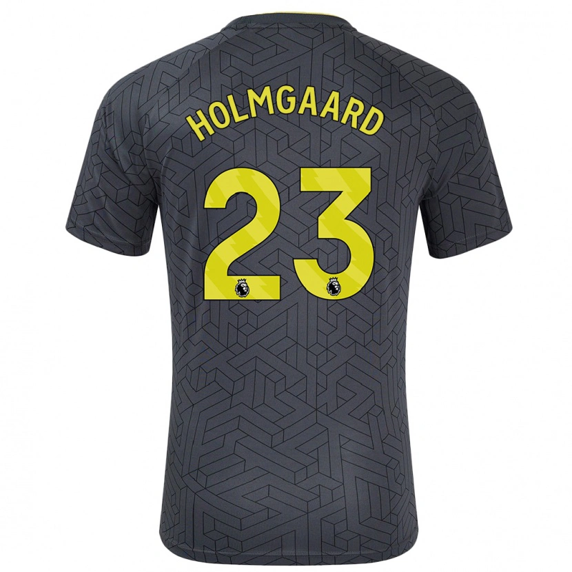 Danxen Herren Sara Holmgaard #23 Schwarz Gelb Auswärtstrikot Trikot 2024/25 T-Shirt Schweiz