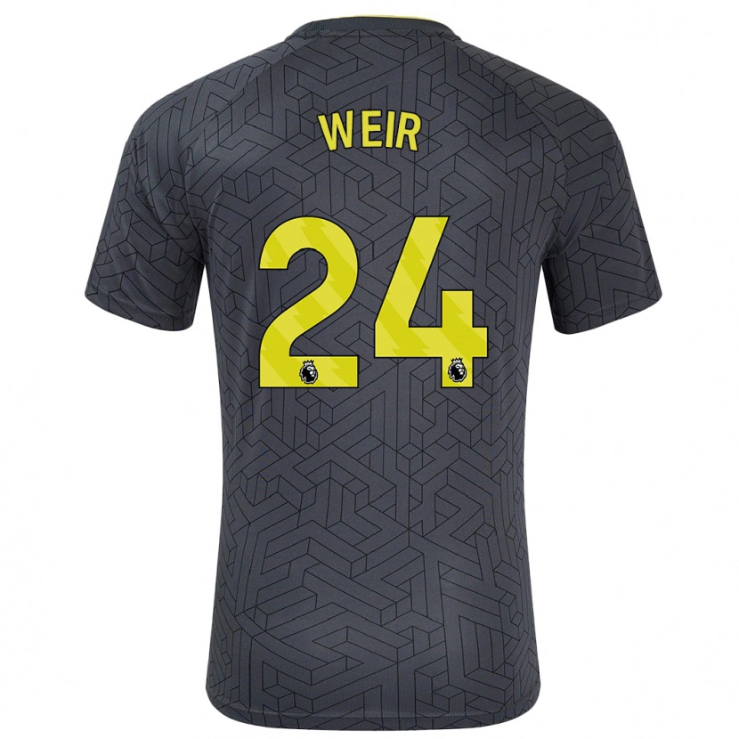 Danxen Herren Kenzie Weir #24 Schwarz Gelb Auswärtstrikot Trikot 2024/25 T-Shirt Schweiz