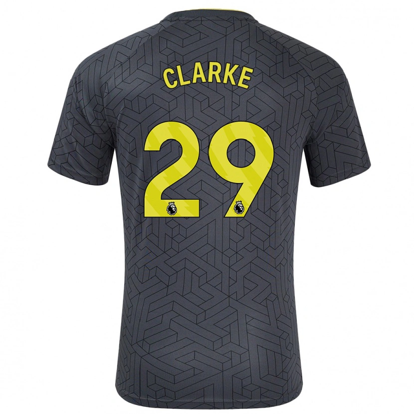 Danxen Herren Abbey Clarke #29 Schwarz Gelb Auswärtstrikot Trikot 2024/25 T-Shirt Schweiz