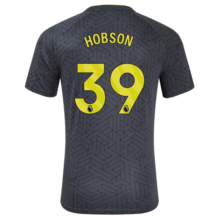 Danxen Herren Issy Hobson #39 Schwarz Gelb Auswärtstrikot Trikot 2024/25 T-Shirt Schweiz
