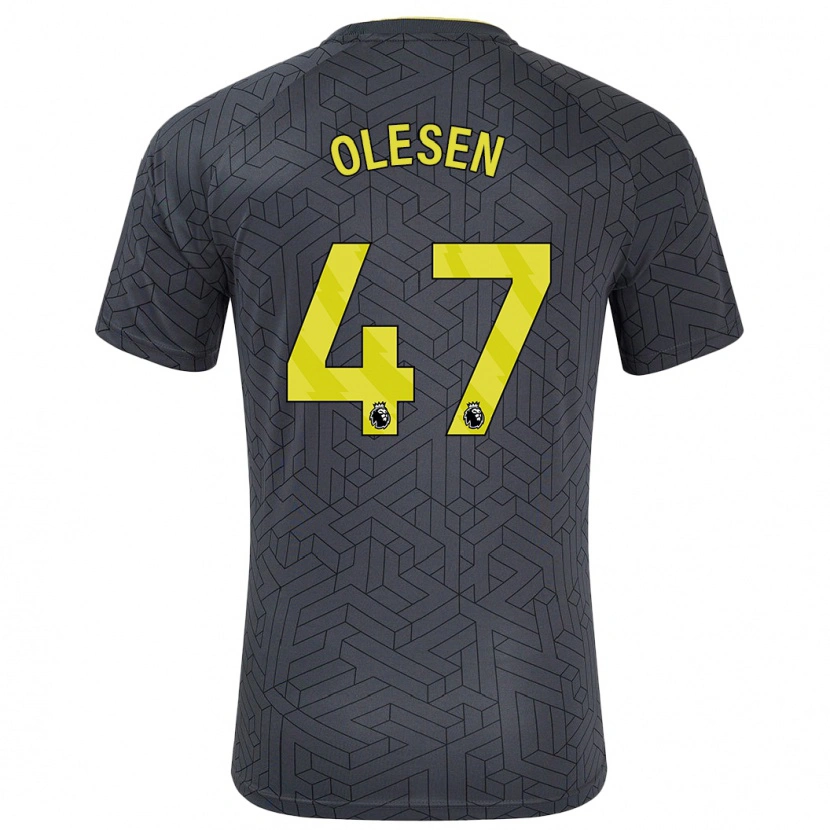 Danxen Herren Karoline Olesen #47 Schwarz Gelb Auswärtstrikot Trikot 2024/25 T-Shirt Schweiz