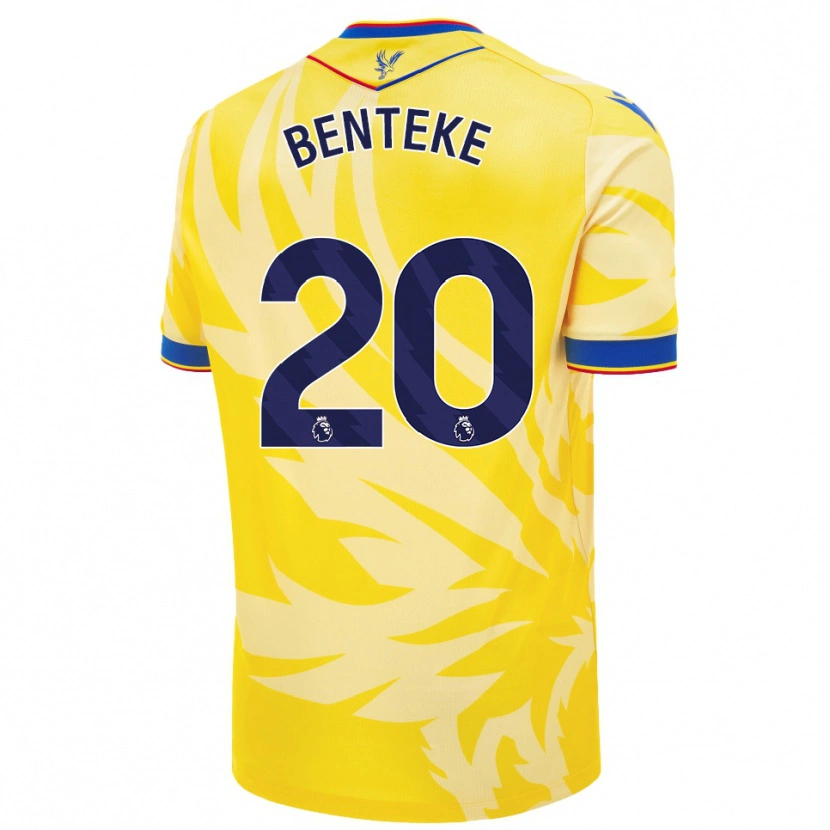 Danxen Herren Christian Benteke #20 Gelb Auswärtstrikot Trikot 2024/25 T-Shirt Schweiz