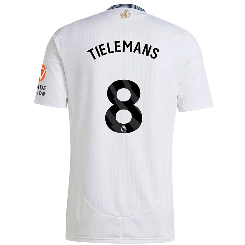 Danxen Herren Youri Tielemans #8 Weiß Auswärtstrikot Trikot 2024/25 T-Shirt Schweiz