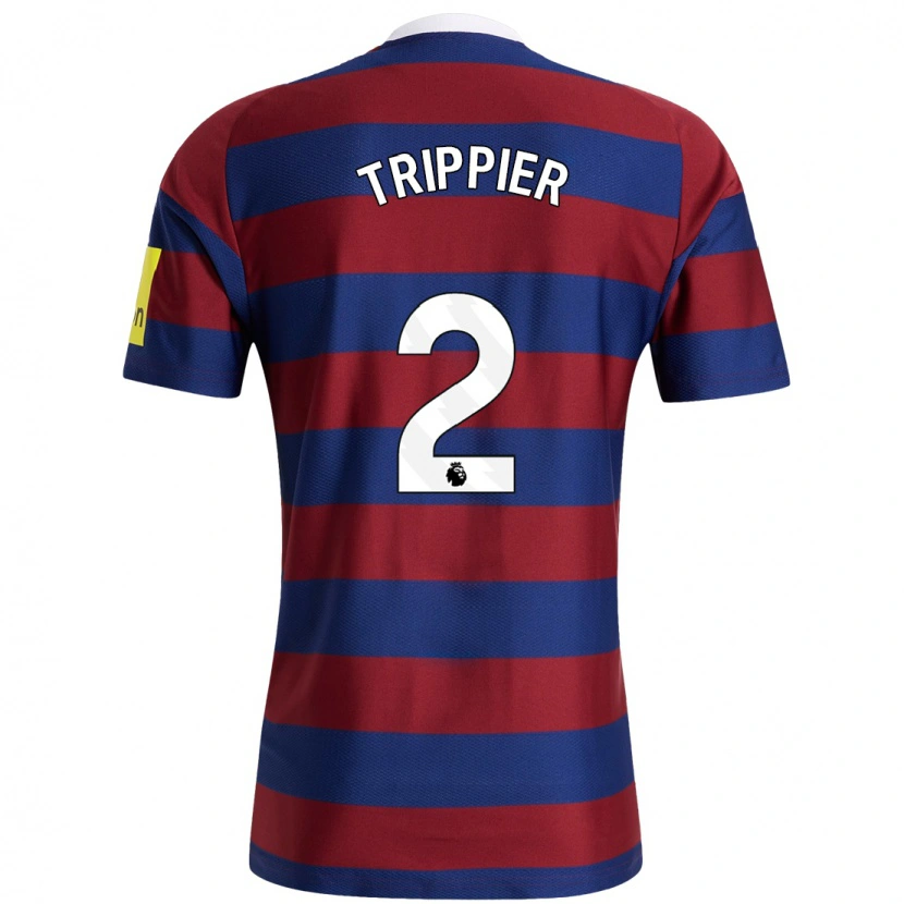 Danxen Herren Kieran Trippier #2 Burgunderrot Marineblau Auswärtstrikot Trikot 2024/25 T-Shirt Schweiz
