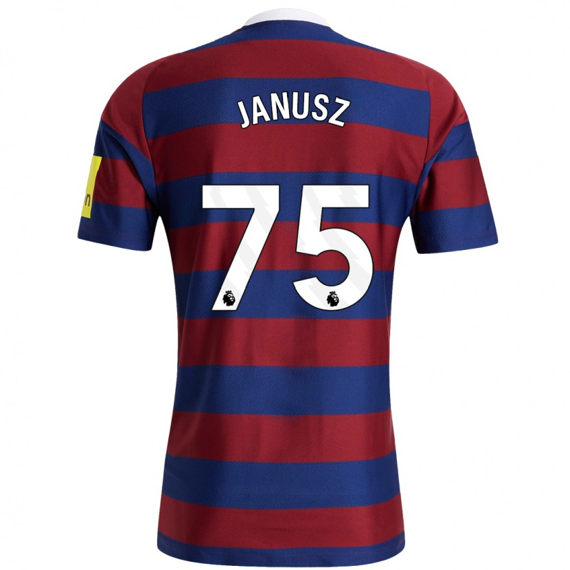 Danxen Herren Adrian Janusz #75 Burgunderrot Marineblau Auswärtstrikot Trikot 2024/25 T-Shirt Schweiz