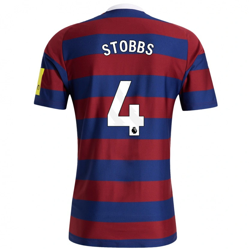 Danxen Herren Amber-Keegan Stobbs #4 Burgunderrot Marineblau Auswärtstrikot Trikot 2024/25 T-Shirt Schweiz