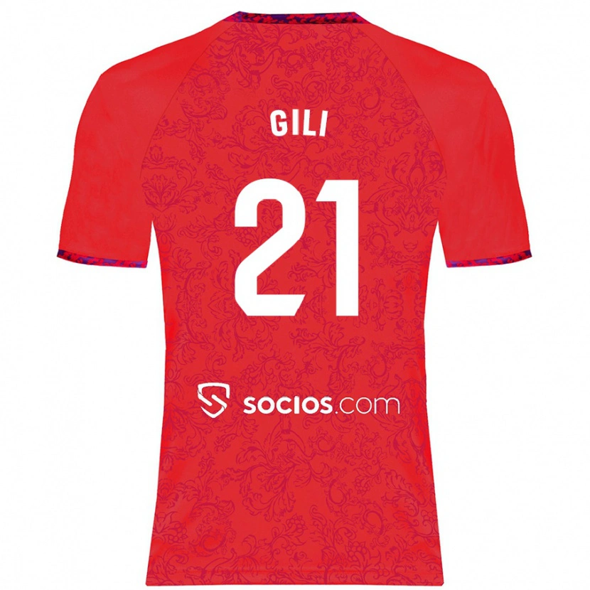 Danxen Herren Gemma Gili #21 Rot Auswärtstrikot Trikot 2024/25 T-Shirt Schweiz