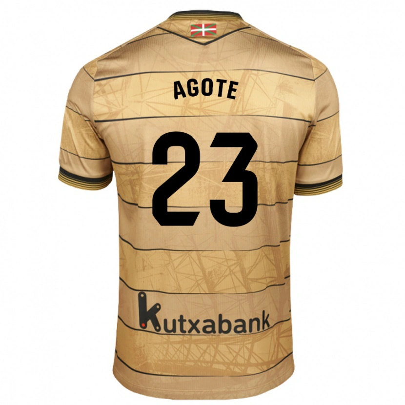 Danxen Herren Unax Agote #23 Braun Auswärtstrikot Trikot 2024/25 T-Shirt Schweiz