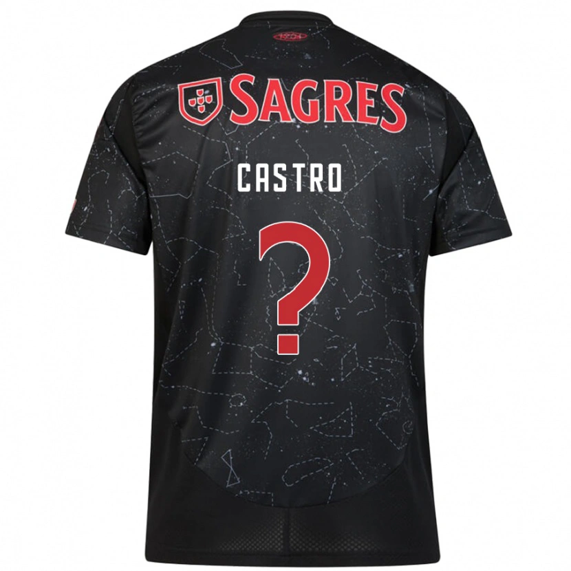 Danxen Herren Guilherme Castro #0 Schwarz Rot Auswärtstrikot Trikot 2024/25 T-Shirt Schweiz