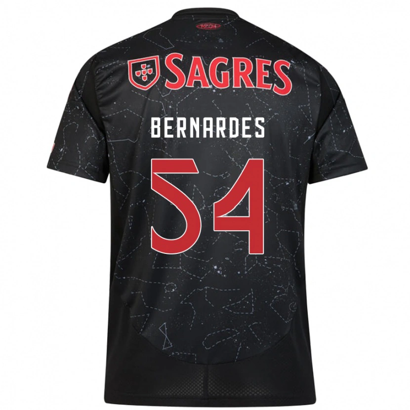 Danxen Herren Bernardes #54 Schwarz Rot Auswärtstrikot Trikot 2024/25 T-Shirt Schweiz