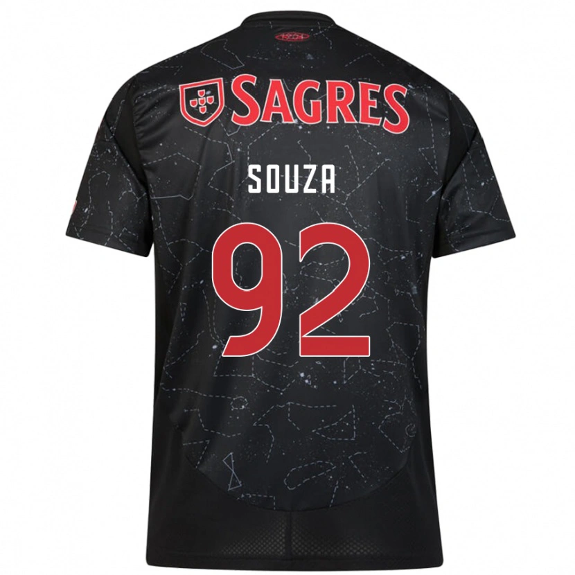 Danxen Herren Pedro Souza #92 Schwarz Rot Auswärtstrikot Trikot 2024/25 T-Shirt Schweiz