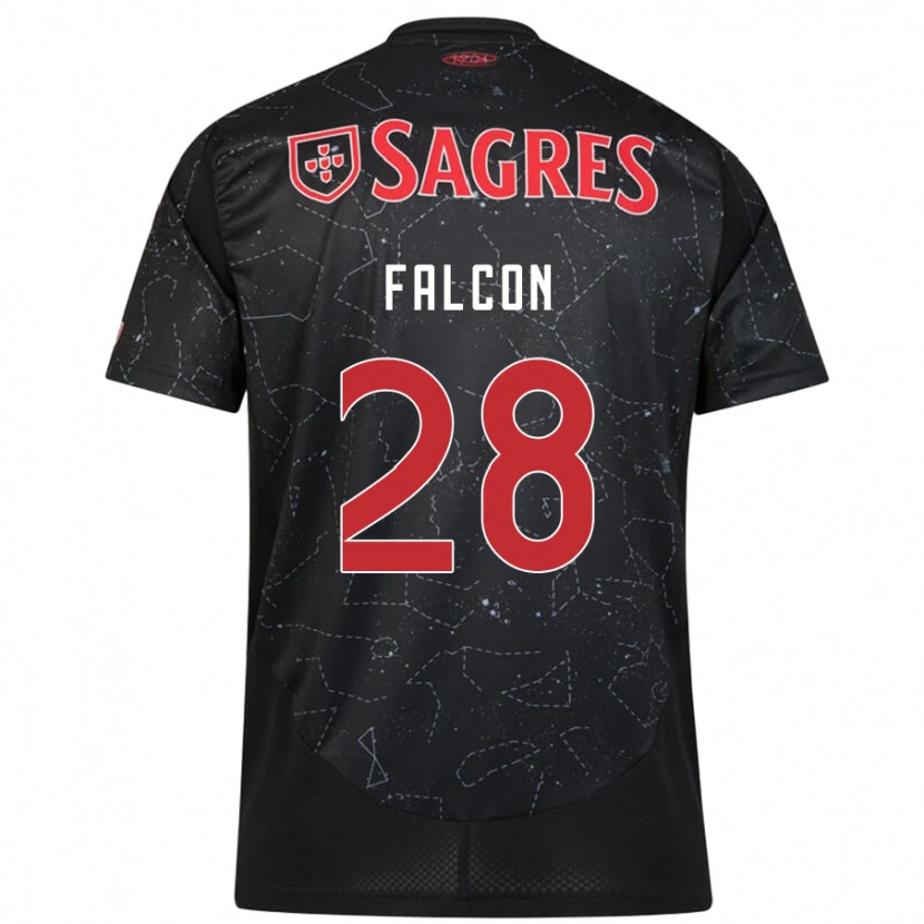 Danxen Herren Andrea Falcón #28 Schwarz Rot Auswärtstrikot Trikot 2024/25 T-Shirt Schweiz