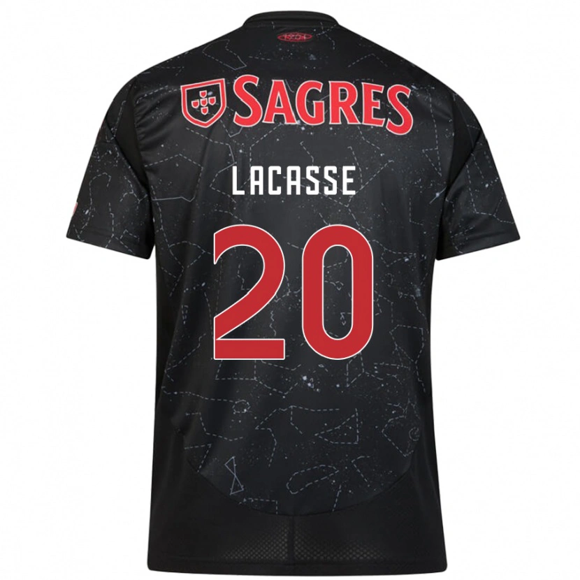 Danxen Herren Cloe Lacasse #20 Schwarz Rot Auswärtstrikot Trikot 2024/25 T-Shirt Schweiz