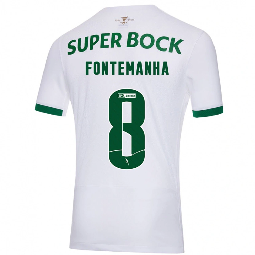 Danxen Herren Rita Fontemanha #8 Weiß Grün Auswärtstrikot Trikot 2024/25 T-Shirt Schweiz