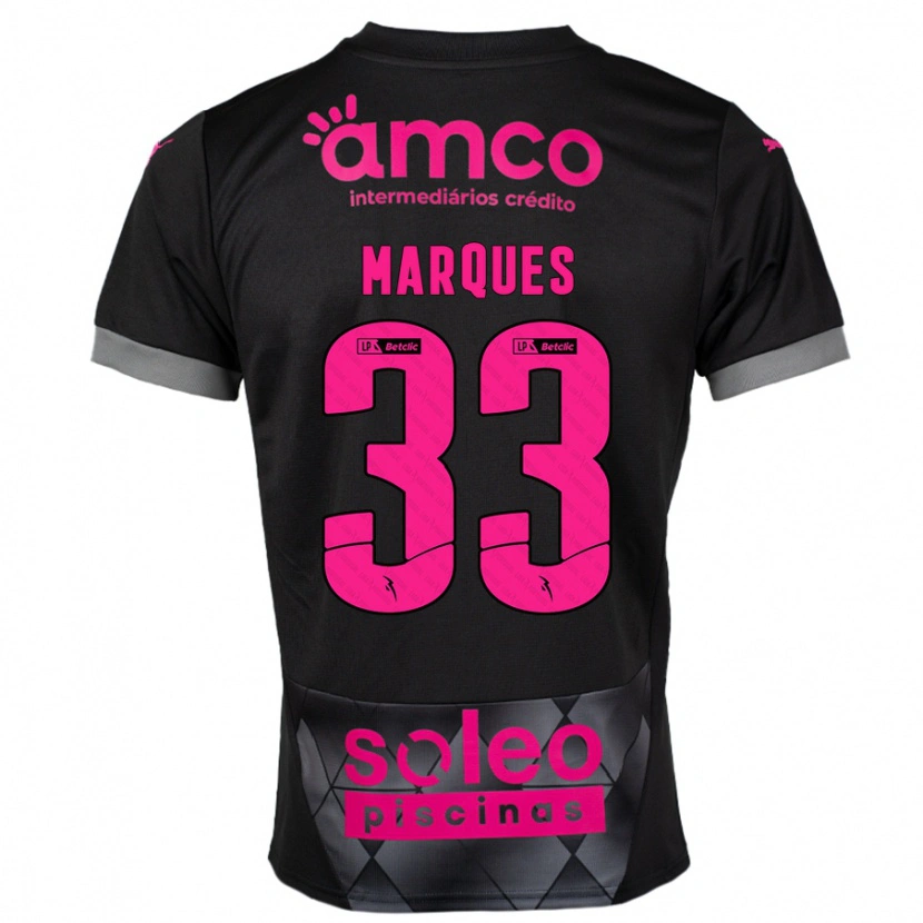 Danxen Herren João Marques #33 Schwarz Rosa Auswärtstrikot Trikot 2024/25 T-Shirt Schweiz