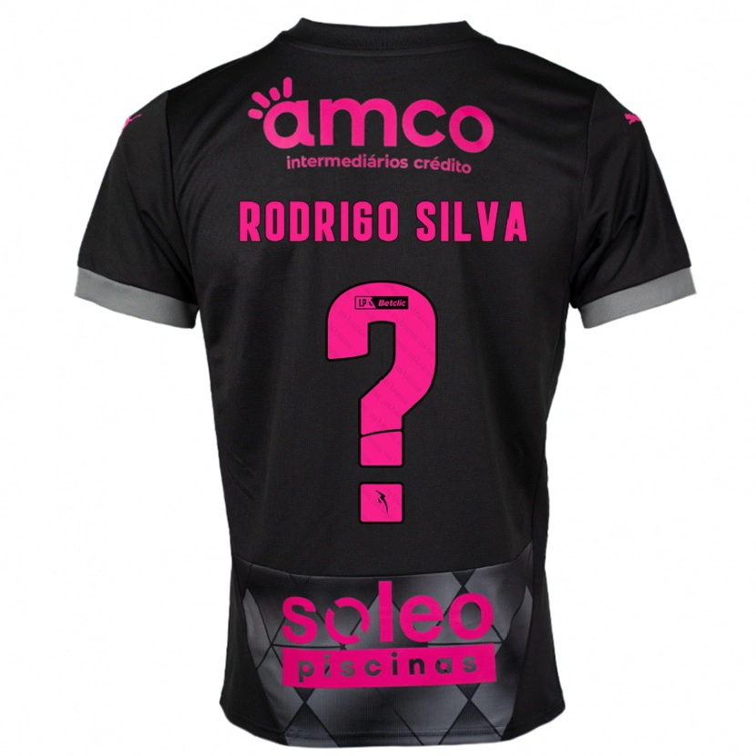 Danxen Herren Rodrigo Silva #0 Schwarz Rosa Auswärtstrikot Trikot 2024/25 T-Shirt Schweiz
