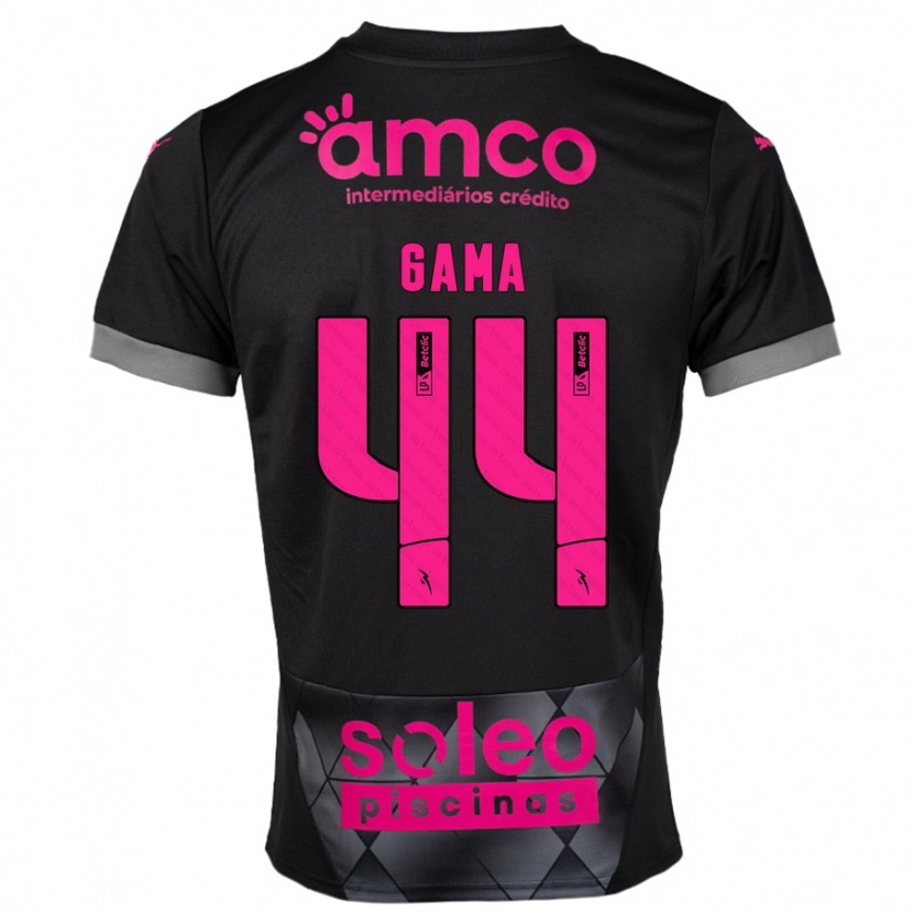 Danxen Herren Dinis Gama #44 Schwarz Rosa Auswärtstrikot Trikot 2024/25 T-Shirt Schweiz