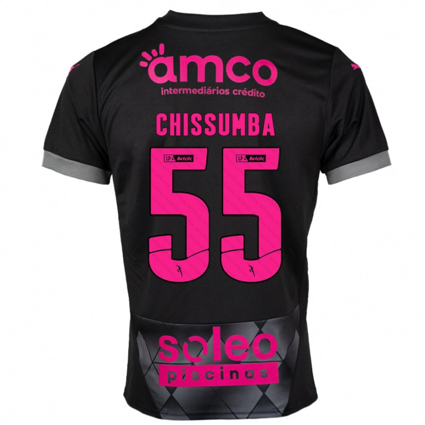 Danxen Herren Chissumba #55 Schwarz Rosa Auswärtstrikot Trikot 2024/25 T-Shirt Schweiz