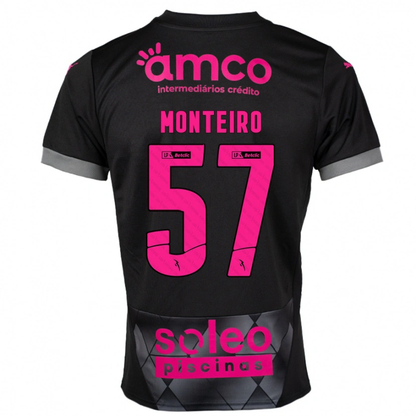 Danxen Herren Jordan Monteiro #57 Schwarz Rosa Auswärtstrikot Trikot 2024/25 T-Shirt Schweiz