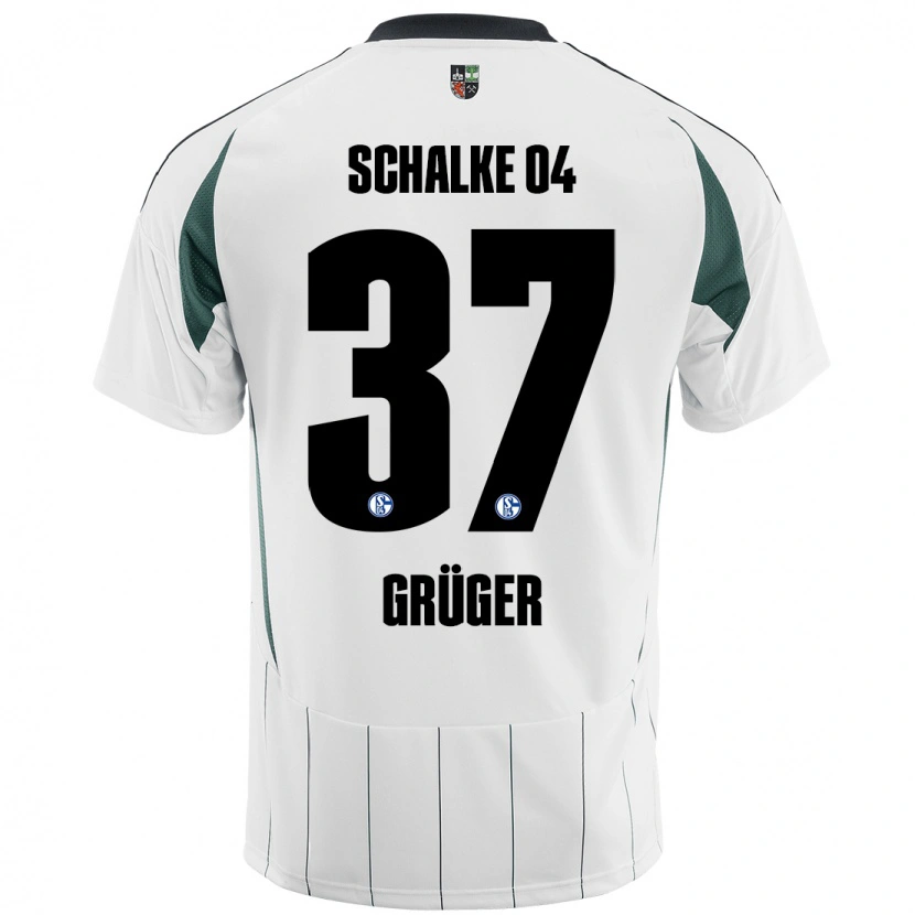 Danxen Herren Max Grüger #37 Weiß Grün Auswärtstrikot Trikot 2024/25 T-Shirt Schweiz