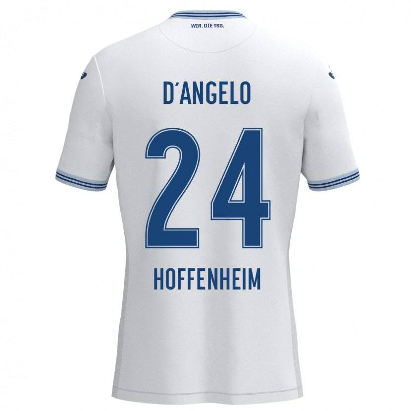 Danxen Herren Chiara D'angelo #24 Weiß Blau Auswärtstrikot Trikot 2024/25 T-Shirt Schweiz