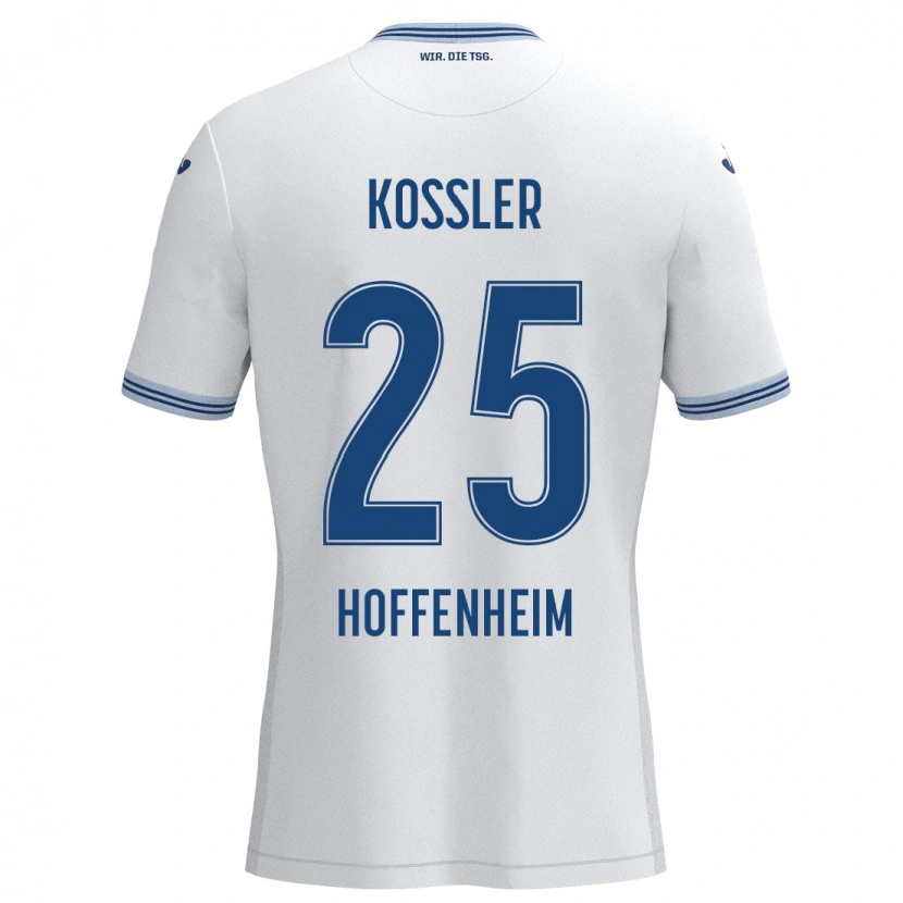 Danxen Herren Melissa Kössler #25 Weiß Blau Auswärtstrikot Trikot 2024/25 T-Shirt Schweiz