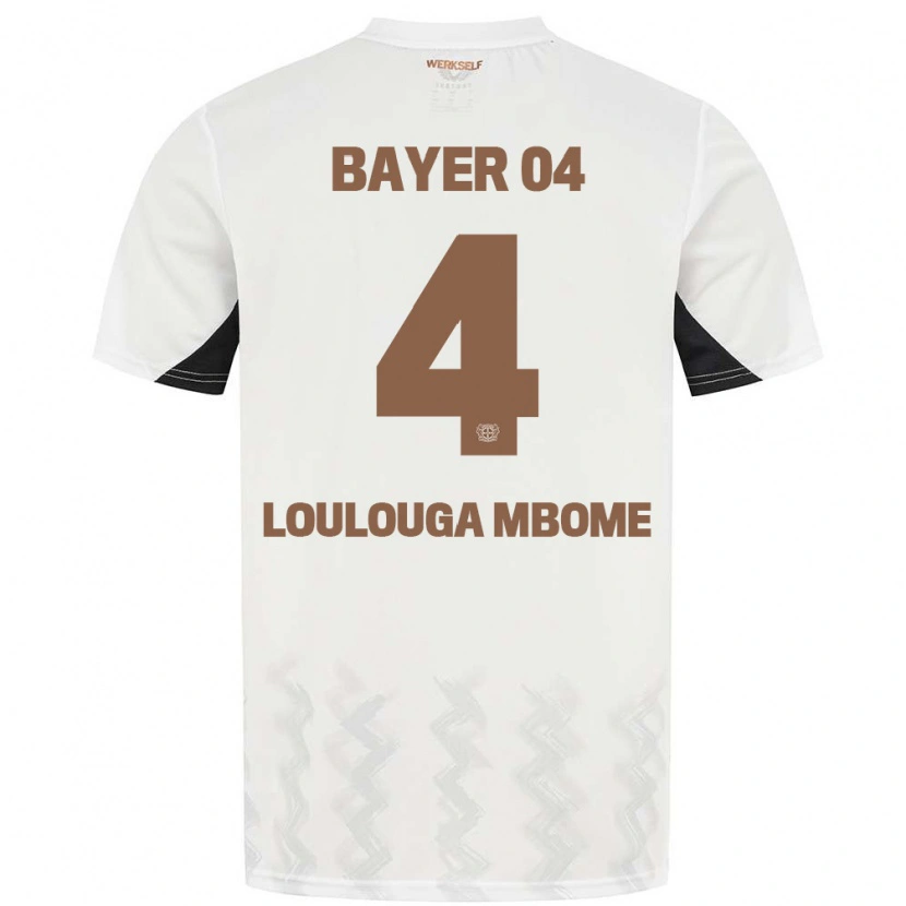 Danxen Herren Adrien Loulouga Mbome #4 Weiß Schwarz Auswärtstrikot Trikot 2024/25 T-Shirt Schweiz