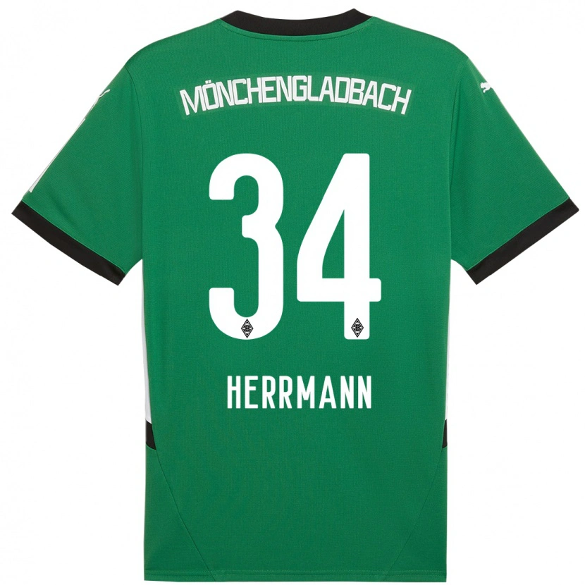 Danxen Herren Charles Herrmann #34 Grün Weiß Auswärtstrikot Trikot 2024/25 T-Shirt Schweiz