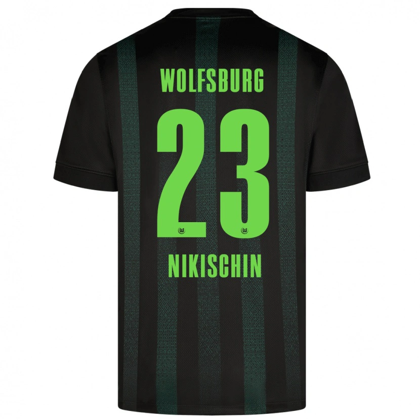 Danxen Herren Adrian Nikischin #23 Dunkelgrün Auswärtstrikot Trikot 2024/25 T-Shirt Schweiz