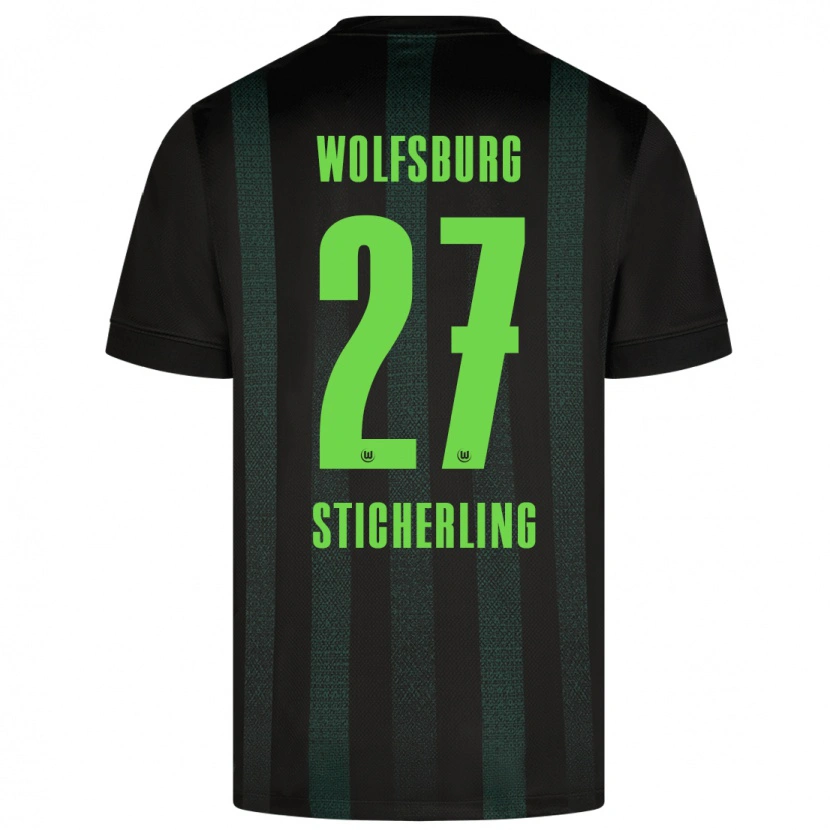 Danxen Herren Carl-Anton Sticherling #27 Dunkelgrün Auswärtstrikot Trikot 2024/25 T-Shirt Schweiz