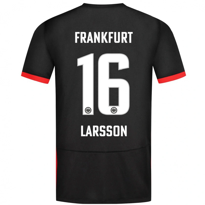 Danxen Herren Hugo Larsson #16 Schwarz Auswärtstrikot Trikot 2024/25 T-Shirt Schweiz