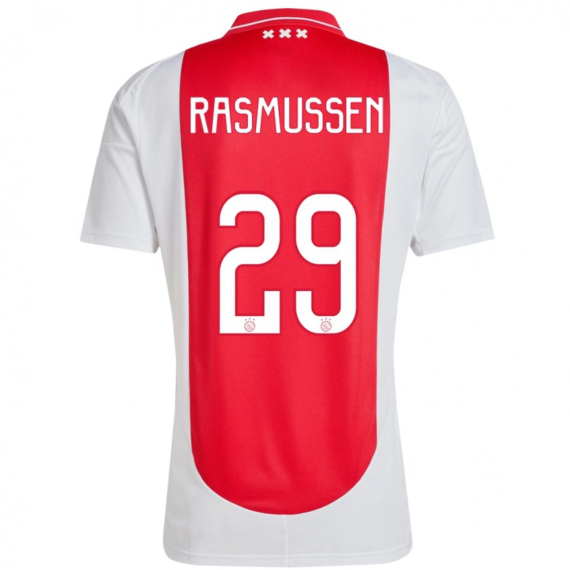 Danxen Damen Christian Rasmussen #29 Rot Weiß Heimtrikot Trikot 2024/25 T-Shirt Schweiz