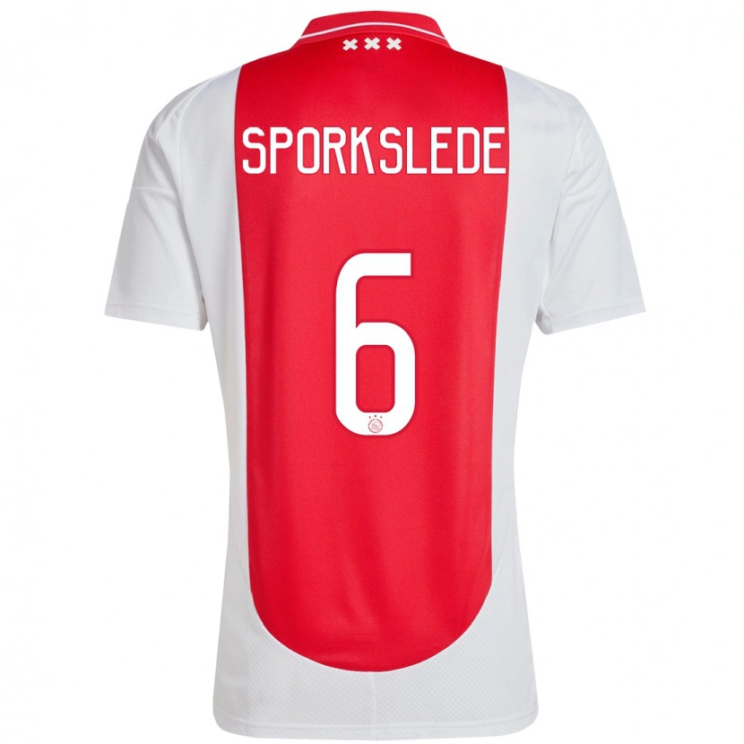 Danxen Damen Fabian Sporkslede #6 Rot Weiß Heimtrikot Trikot 2024/25 T-Shirt Schweiz