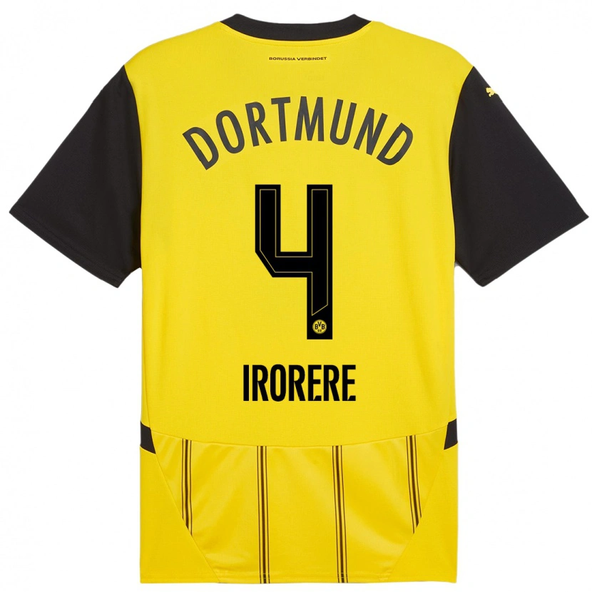 Danxen Damen Felix Irorere #4 Gelb Schwarz Heimtrikot Trikot 2024/25 T-Shirt Schweiz