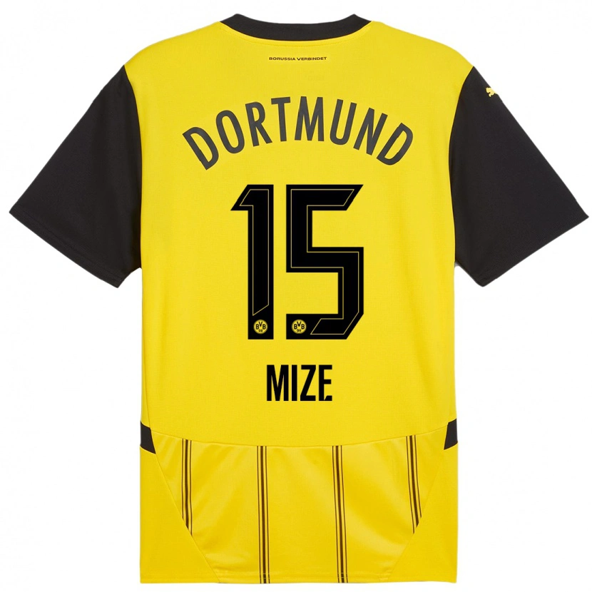 Danxen Damen Jack Mize #15 Gelb Schwarz Heimtrikot Trikot 2024/25 T-Shirt Schweiz